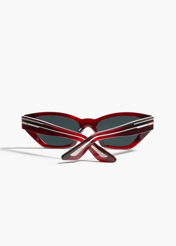 aokiboutique x Oliver Peoples 1961C in Bordeaux Bark and Grey BACK VIEW