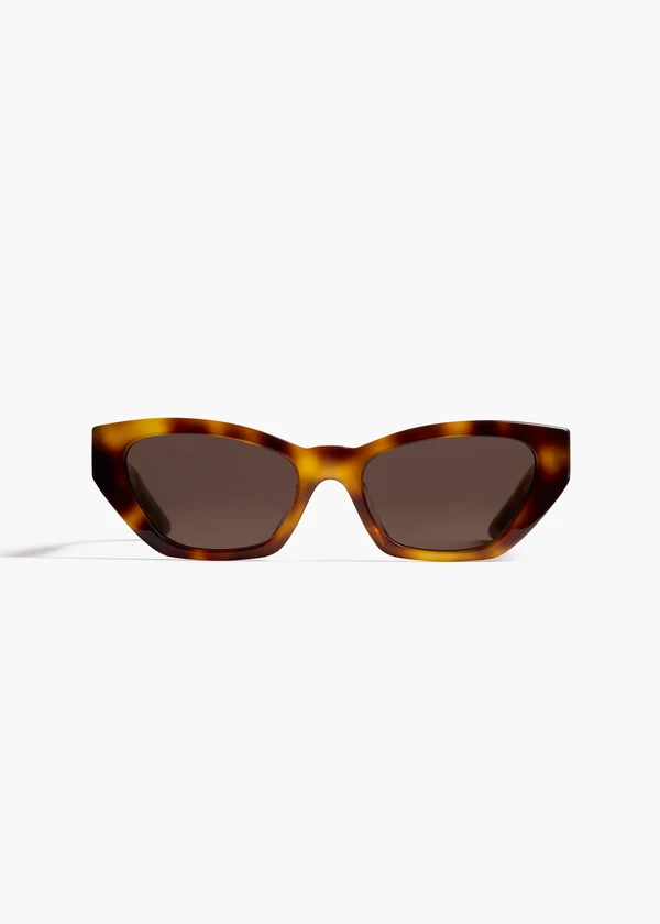 aokiboutique x Oliver Peoples 1961C in Dark Mahogany and Brown FRONT VIEW