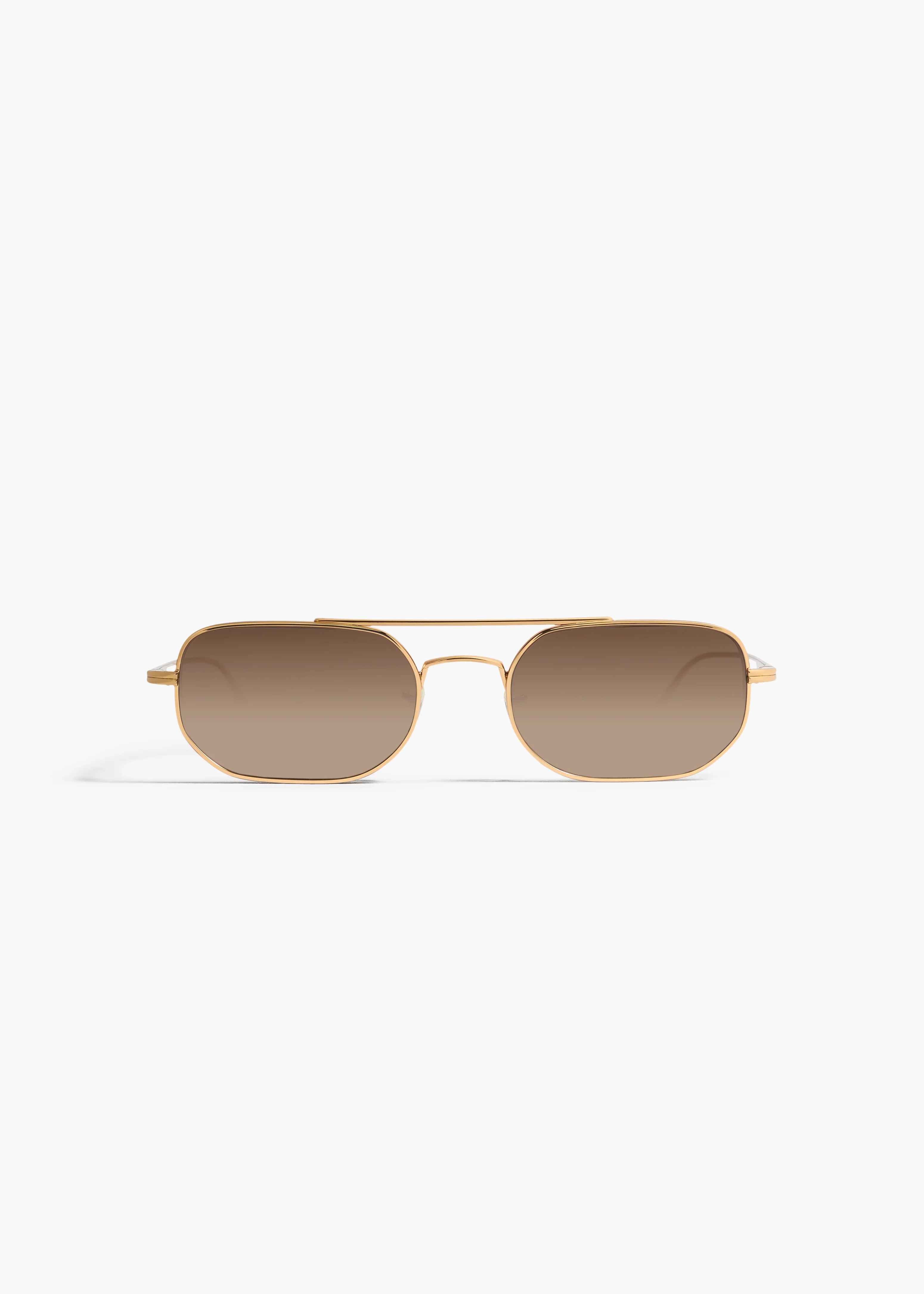 aokiboutique x Oliver Peoples 1989C in Gold and Dark Brown FRONT VIEW