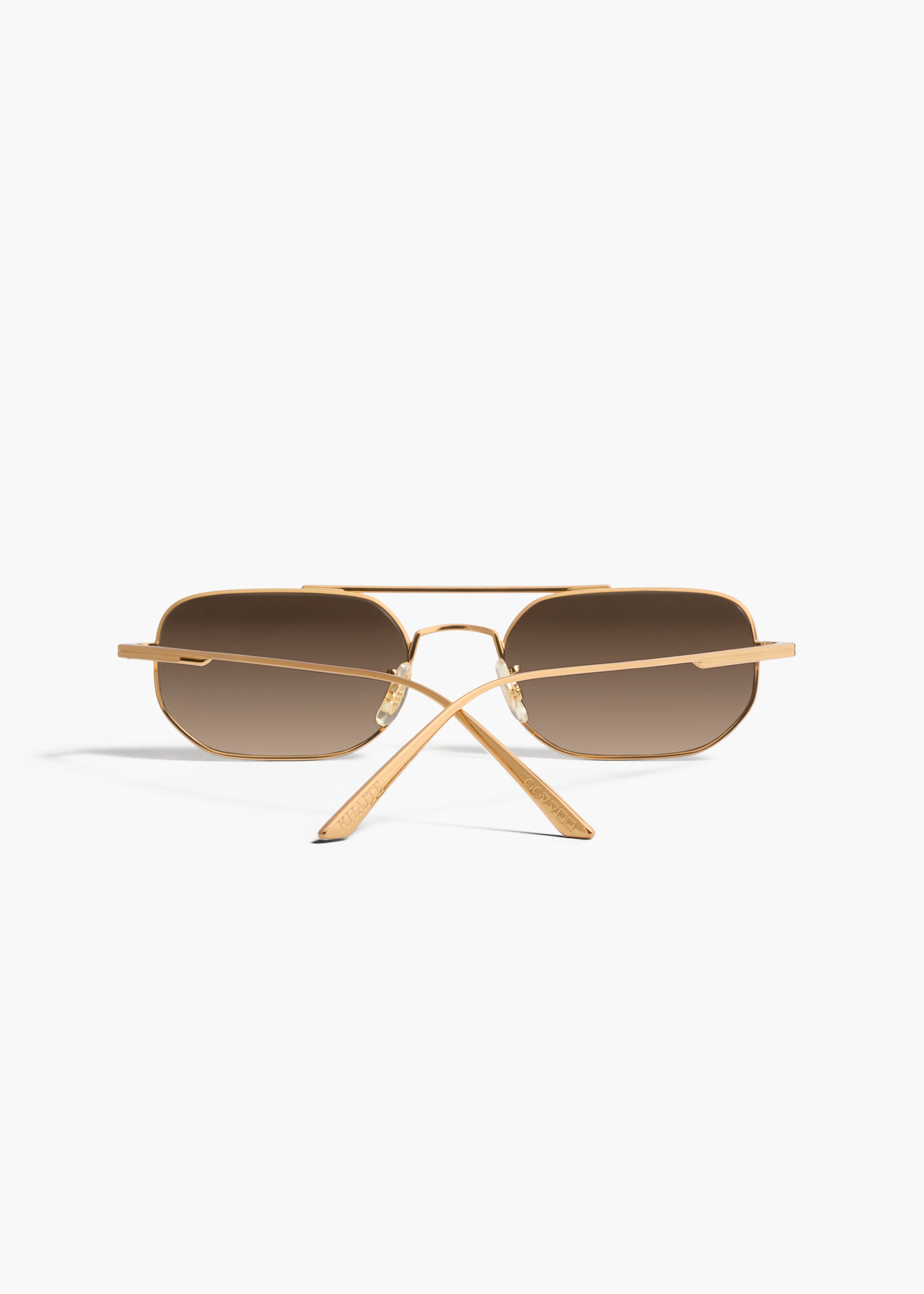 aokiboutique x Oliver Peoples 1989C in Gold and Dark Brown BACK VIEW