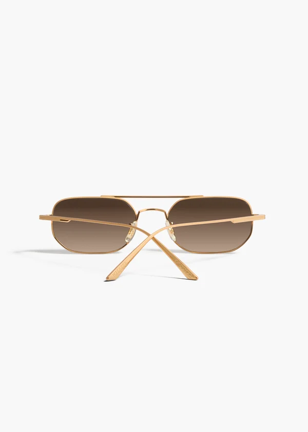 aokiboutique x Oliver Peoples 1989C in Gold and Dark Brown BACK VIEW