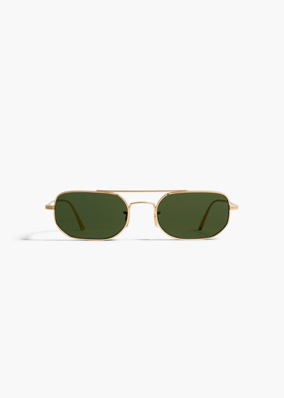 aokiboutique x Oliver Peoples 1989C in Gold and Green Front View