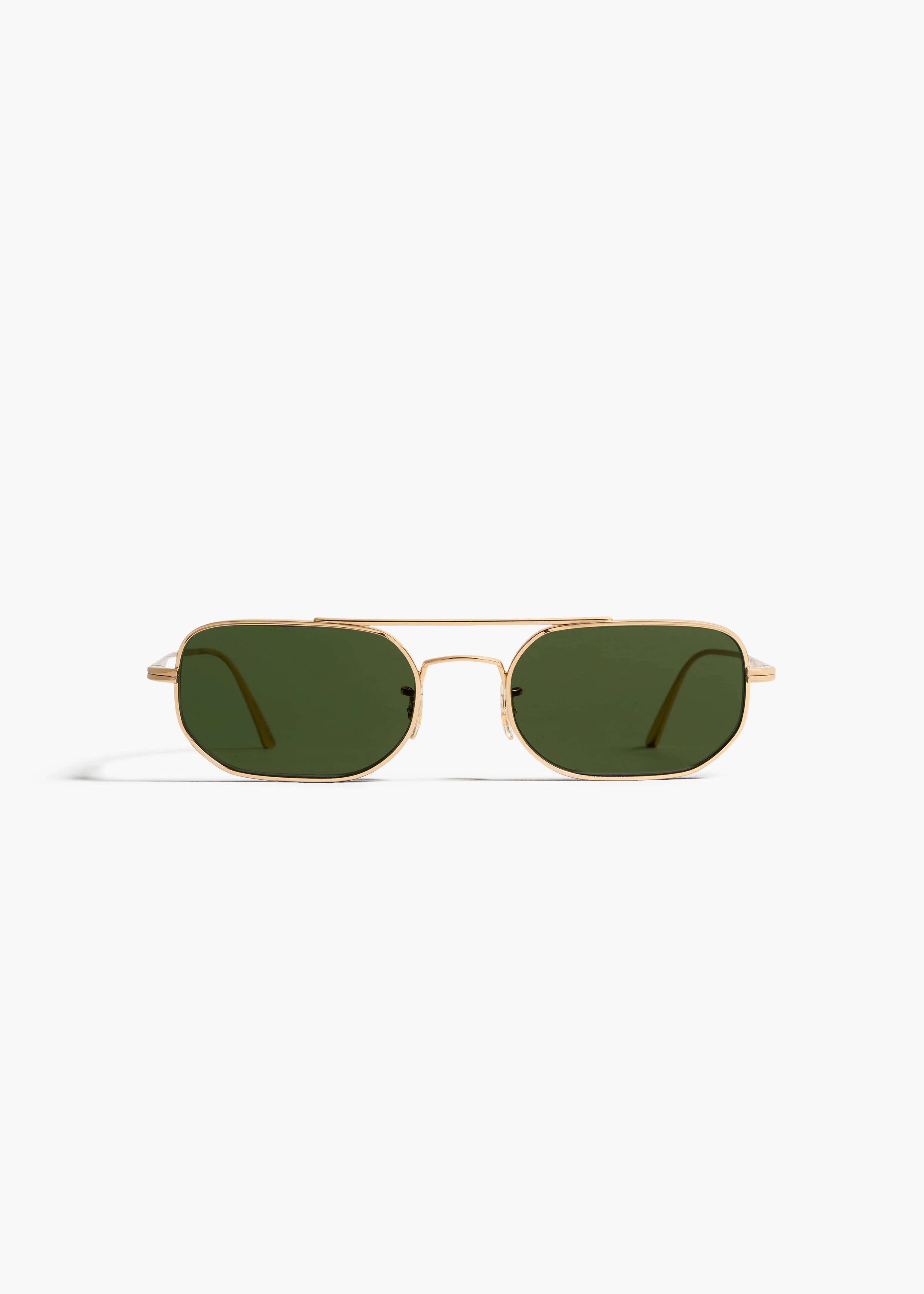 aokiboutique x Oliver Peoples 1989C in Gold and Green Front View
