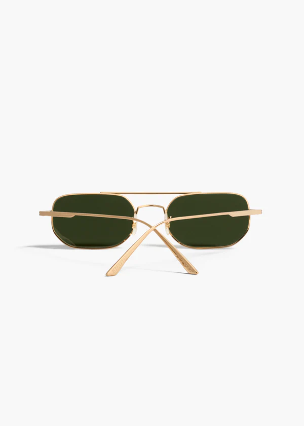 aokiboutique x Oliver Peoples 1989C in Gold and Green Back View