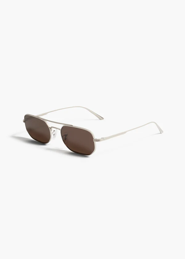 aokiboutique x Oliver Peoples 1989C in Silver and Grey QUARTER VIEW