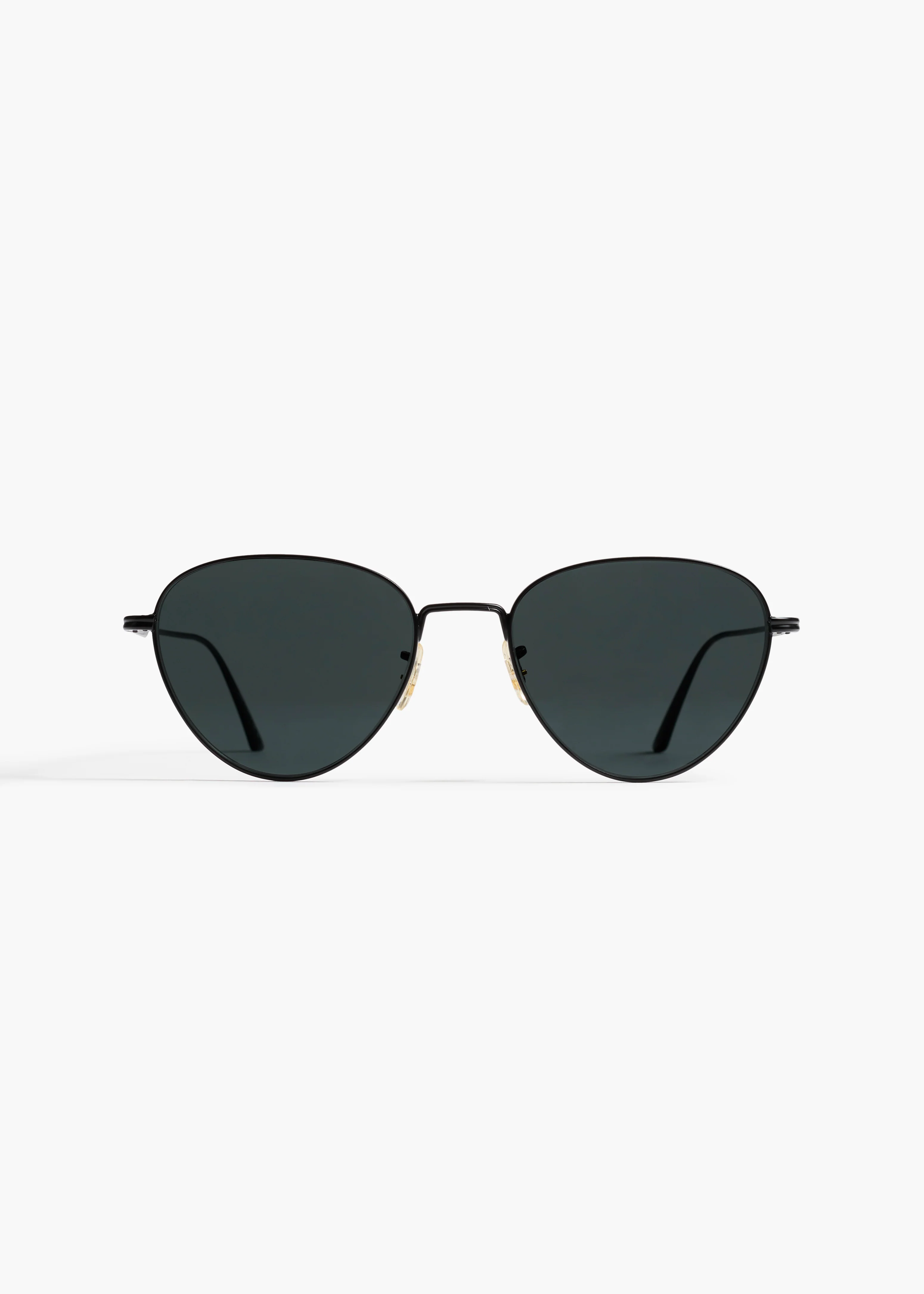 aokiboutique x Oliver Peoples 1991C in Matte Black and Grey FRONT VIEW