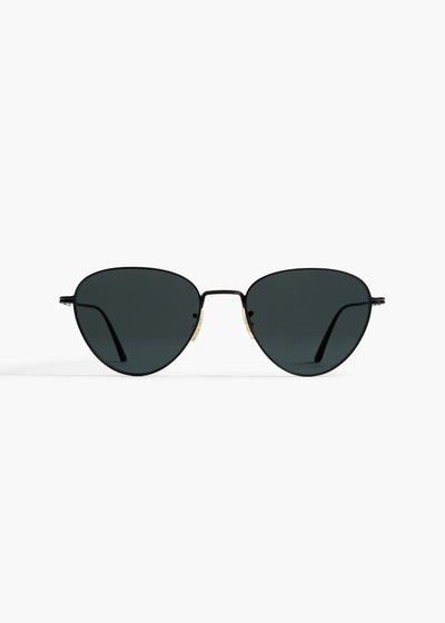aokiboutique x Oliver Peoples 1991C in Matte Black and Grey FRONT VIEW