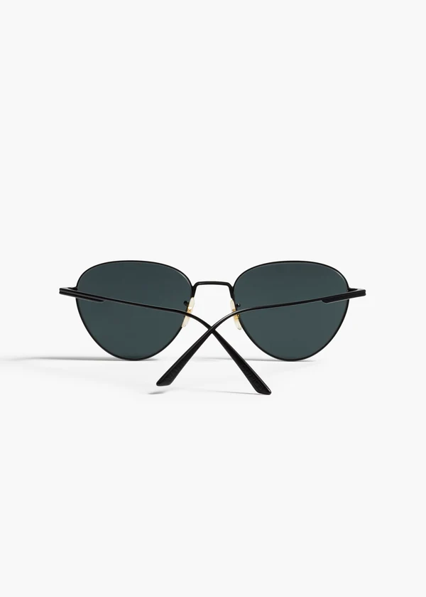 aokiboutique x Oliver Peoples 1991C in Matte Black and Grey BACK VIEW