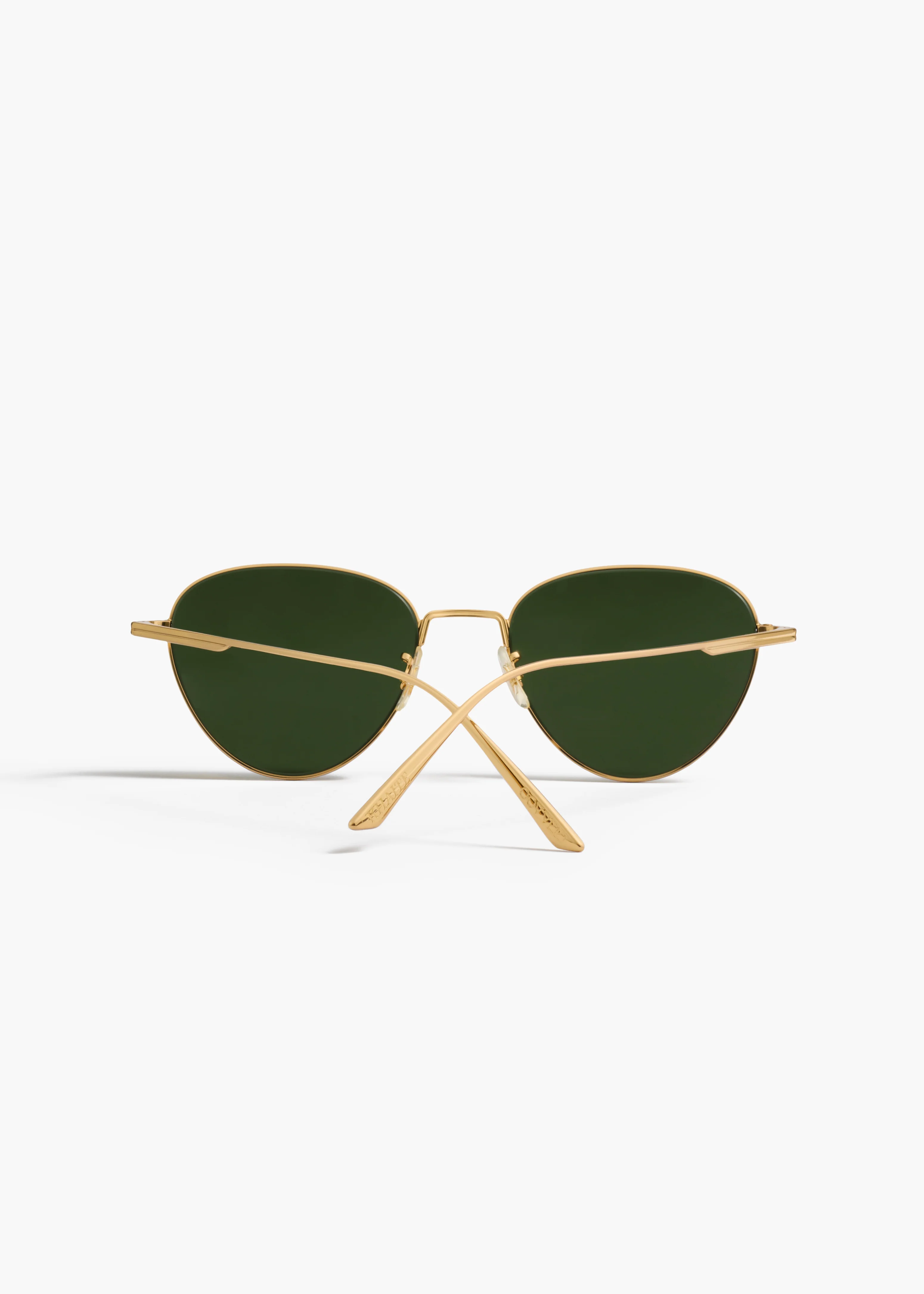 aokiboutique x Oliver Peoples 1991C in Gold and Green BACK VIEW