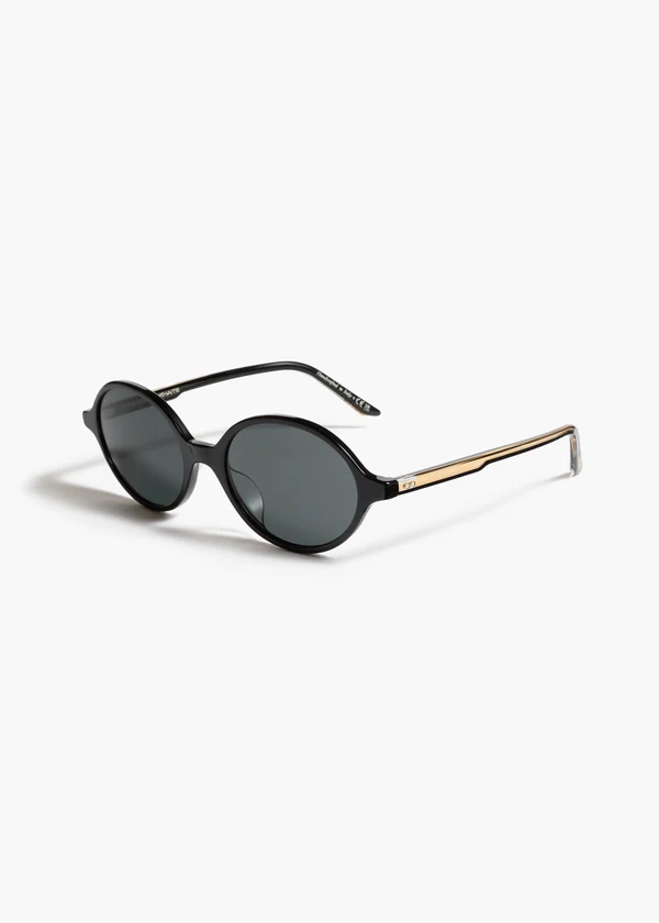 aokiboutique x Oliver Peoples 2000C in Black and Grey QUARTER VIEW