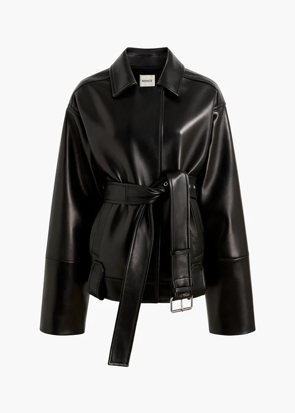 ALDER JACKET BLACK LEATHER 62391012 200 GHOST