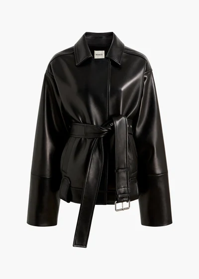 ALDER JACKET BLACK LEATHER 62391012 200 GHOST