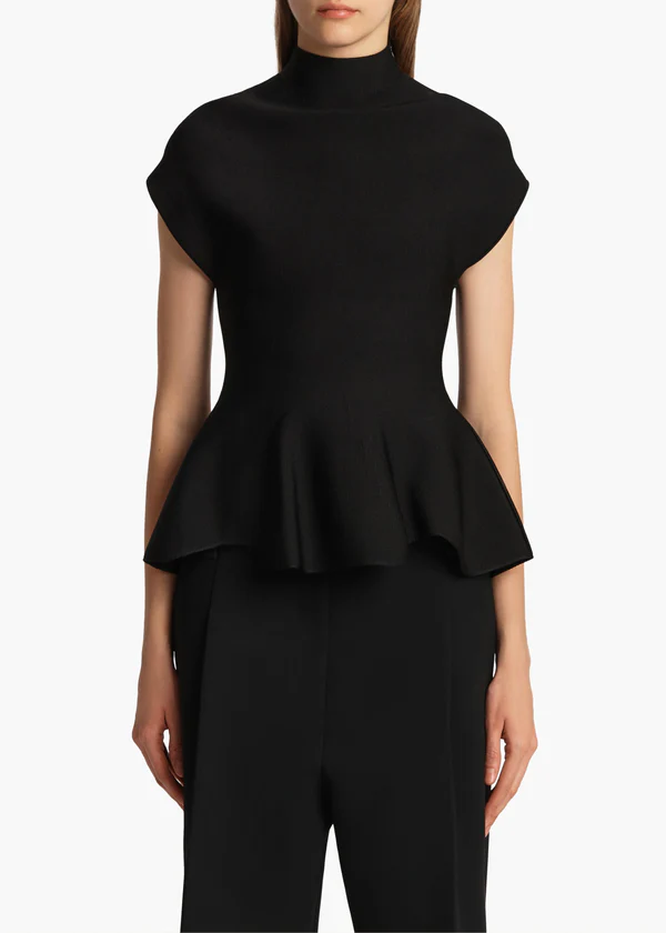 Andra Top in Black FRONT VIEW
