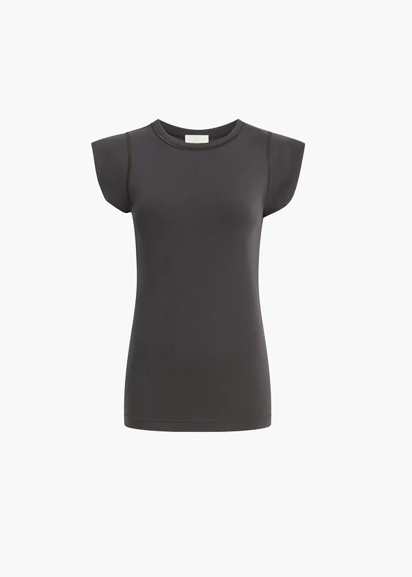 ANGEL TOP DARK UMBER COTTON RIB 182751021 748 GHOST