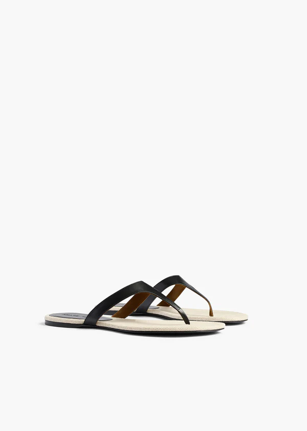 ARCHER THONG SANDAL BLACK NATURAL F3107 740 367 B