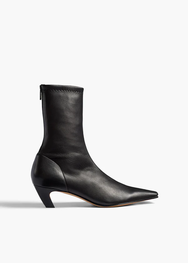 Arizona Stretch Ankle Boot in Black Nappa Leather