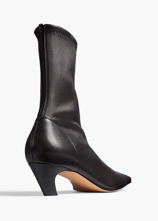 Arizona Stretch Ankle Boot in Black Nappa Leather