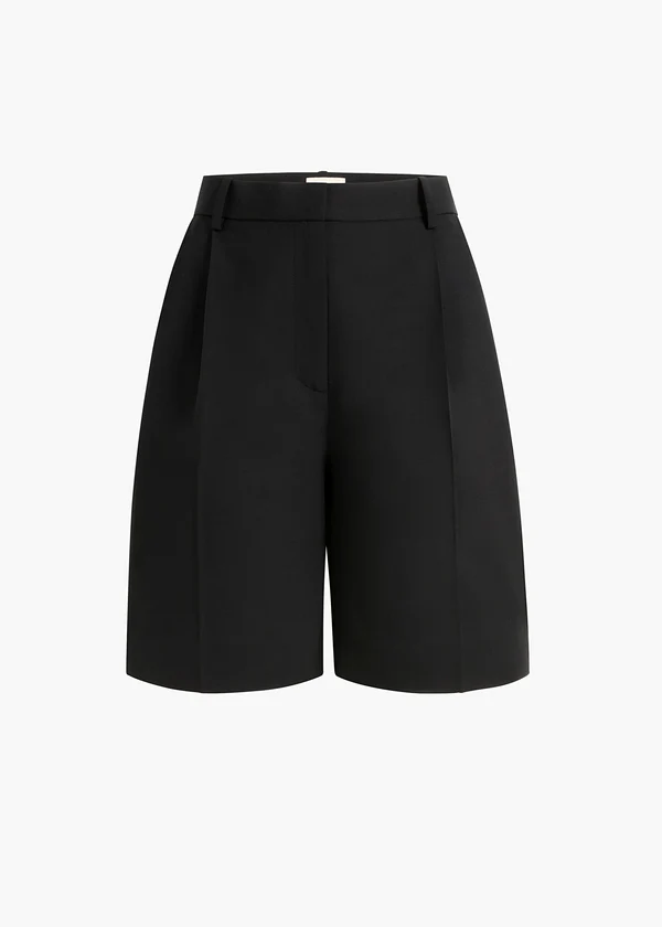 Auggie Short in Black Wool