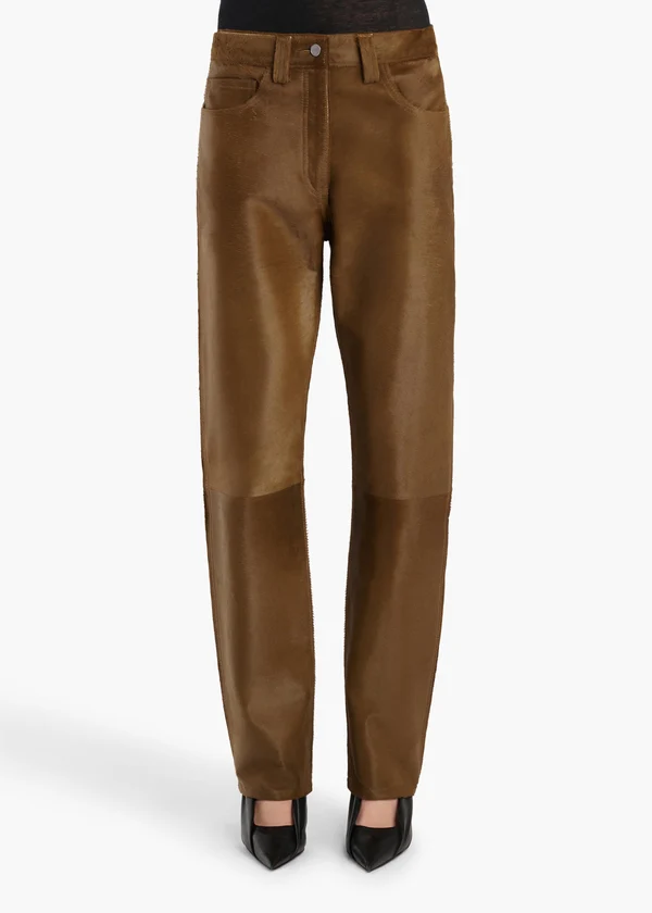 Callum Pant in Almond Haircalf