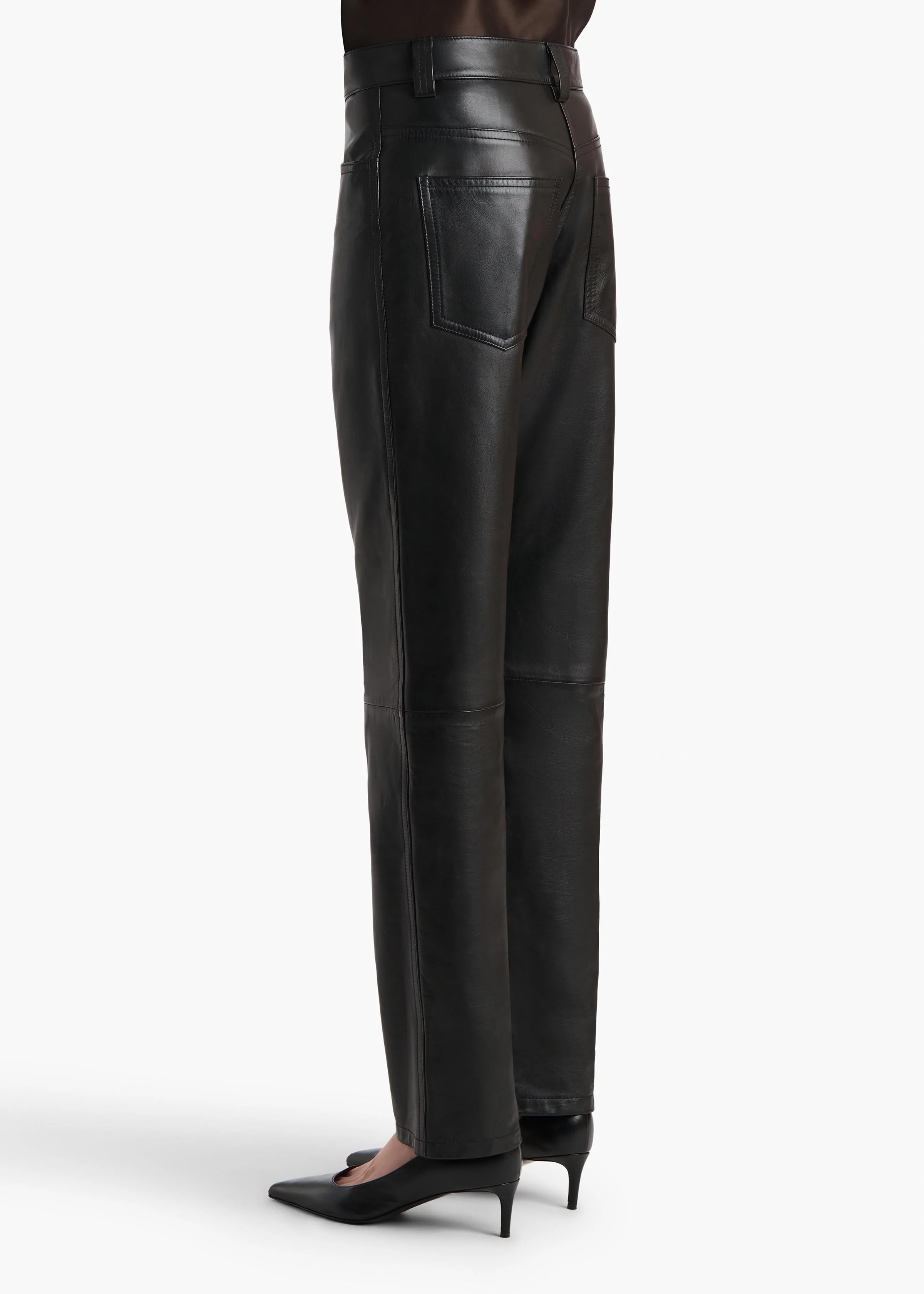 aokiboutique - Callum Pant in Black Leather