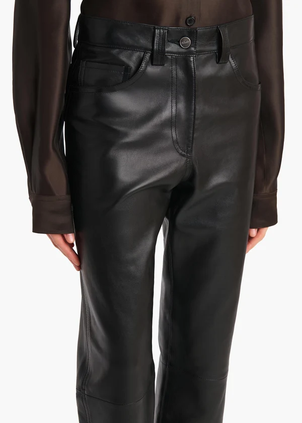 Callum Pant in Black Leather