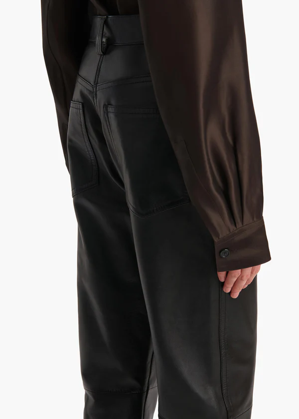 Callum Pant in Black Leather