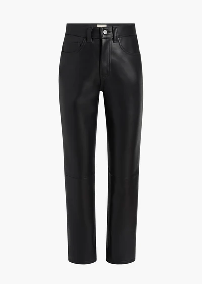 Callum Pant in Black Leather