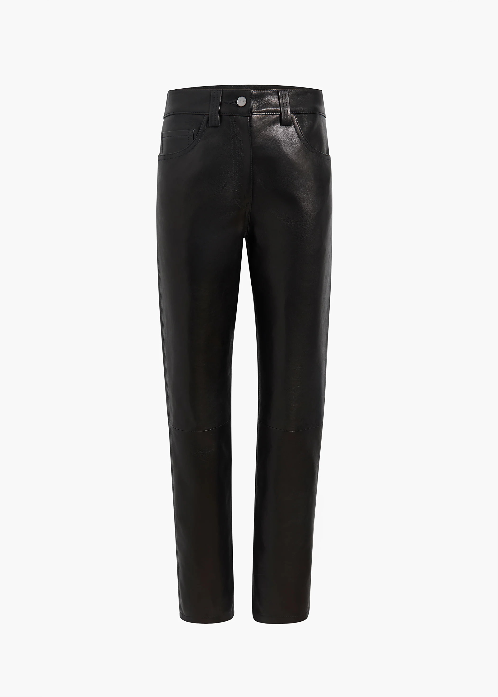 aokiboutique  - Callum Pant in Black Textured Lamb