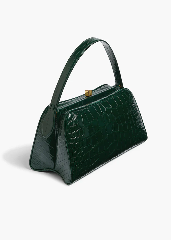 Cate Bag in Hunter Green Alligator