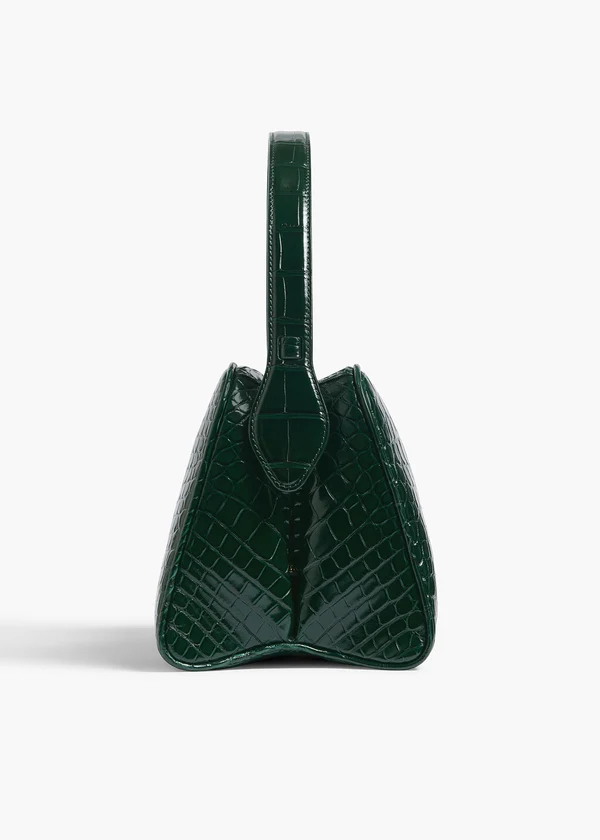 Cate Bag in Hunter Green Alligator