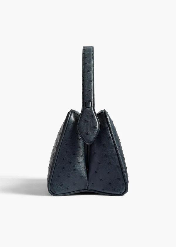 Cate Bag in Midnight Navy Ostrich