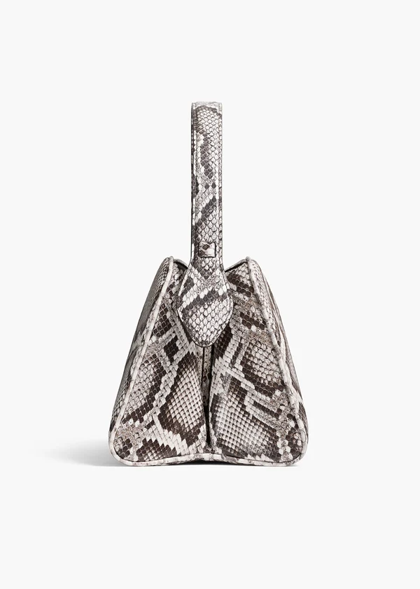 Cate Bag in Natural Python Leather SIDE VIEW