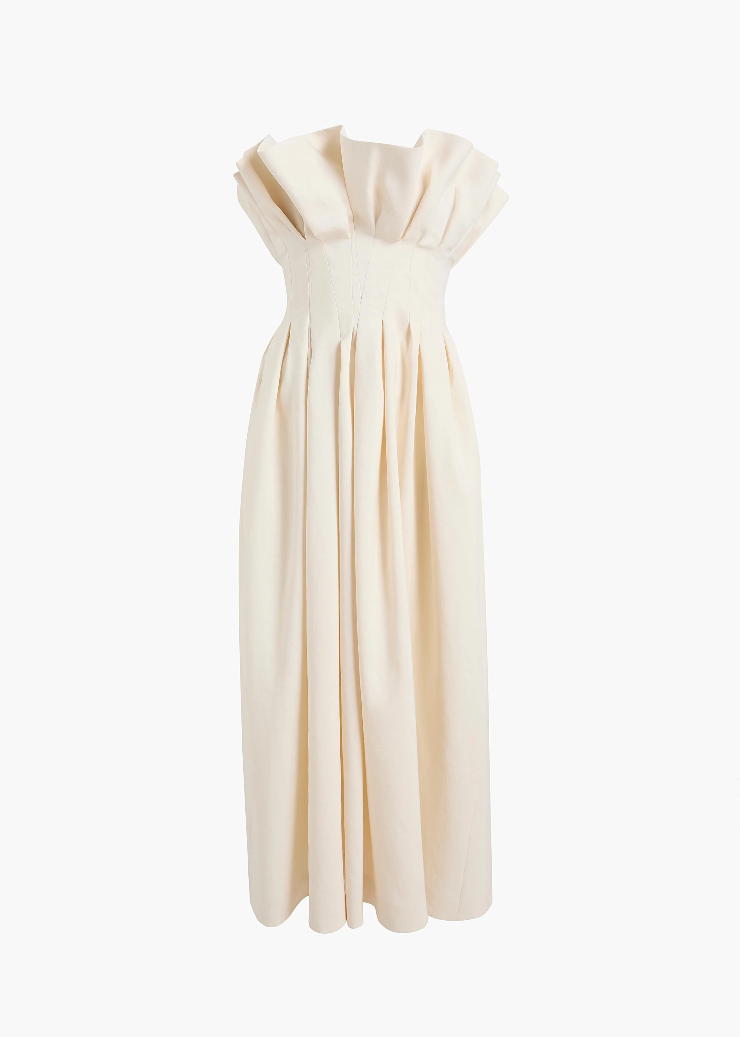 CLAUDE DRESS CREAM LINEN 5637232 103 GHOST