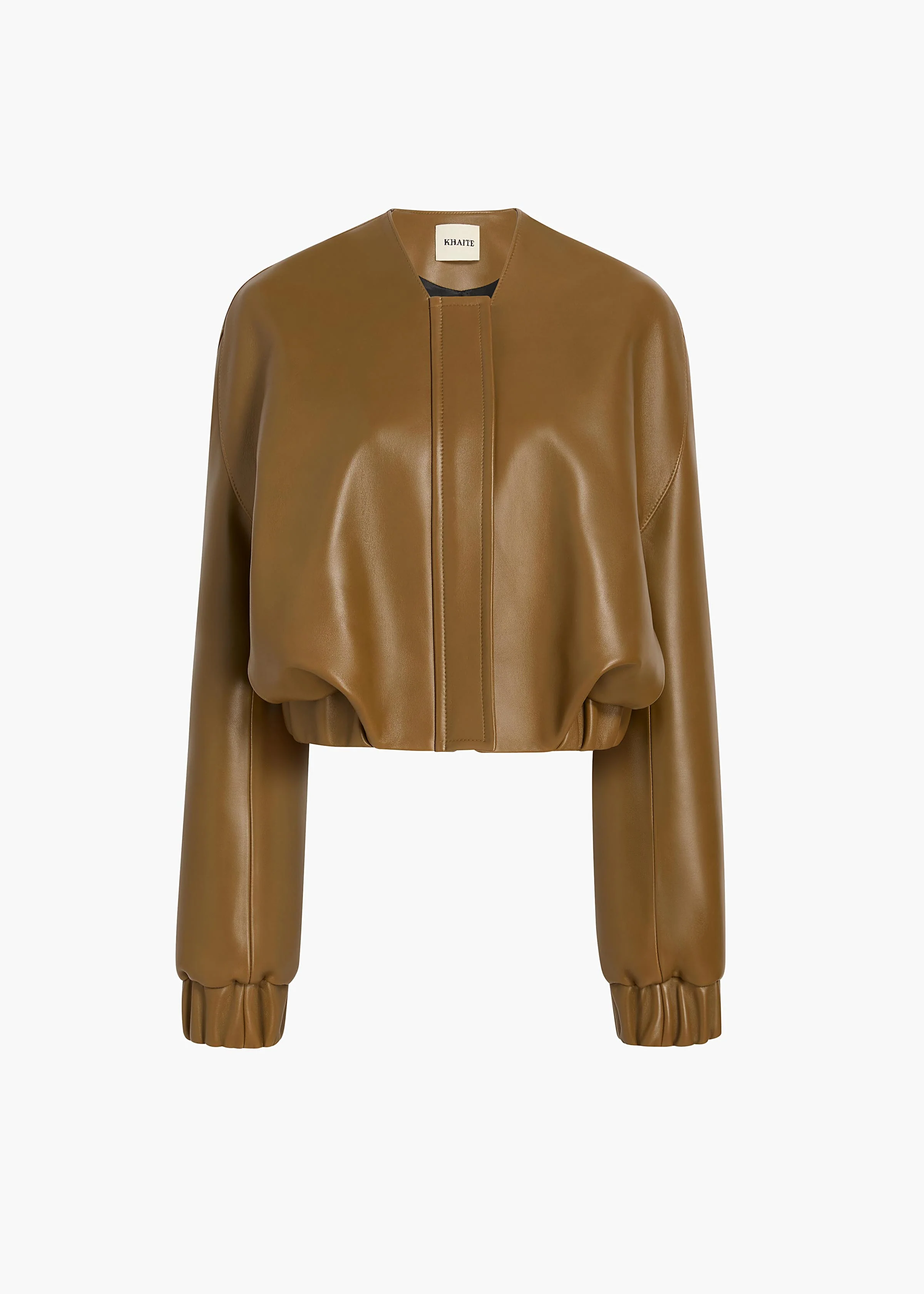 CORDAN JACKET DARK OLIVE LEATHER 62411012 429 GHOST