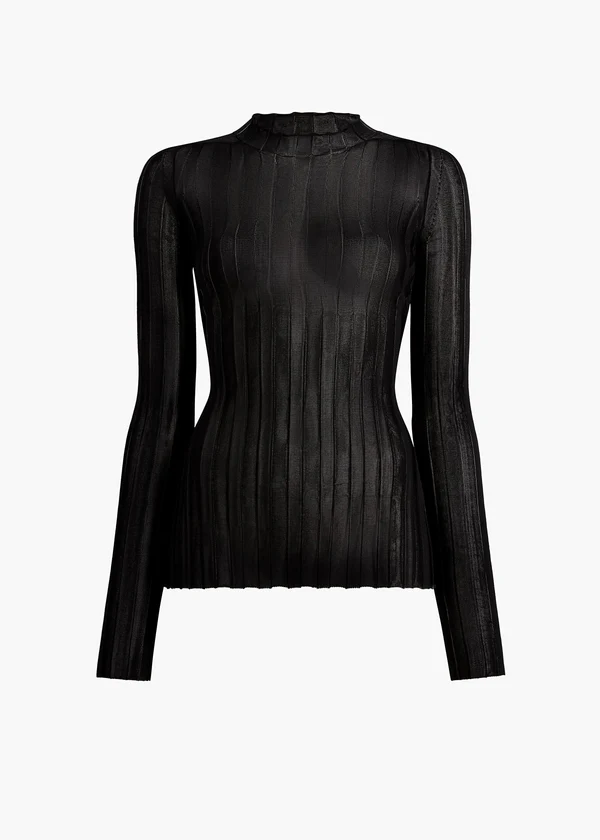 Cosette Top in Black FLAT VIEW