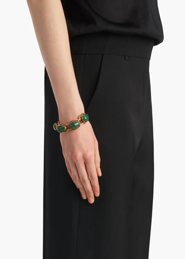 CYCLONE STONE BRACELET GOLD GREEN 10210 037 400 F
