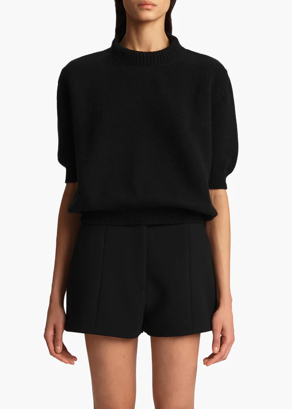  Davin Sweater in Black FRONT VIEW