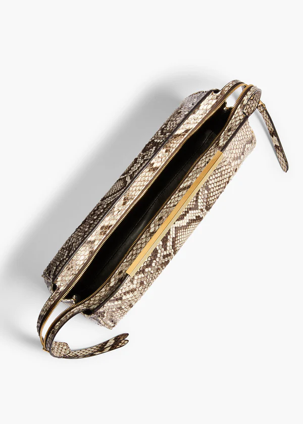 Donna Evening Clutch in Natural Python