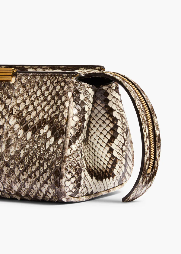 Donna Evening Clutch in Natural Python