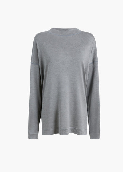 DYLAN TOP HEATHER GREY SILK JERSEY 182763033 242 GHOST