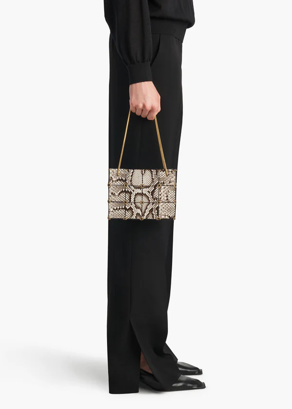 Mini Emma Bag in Natural Python