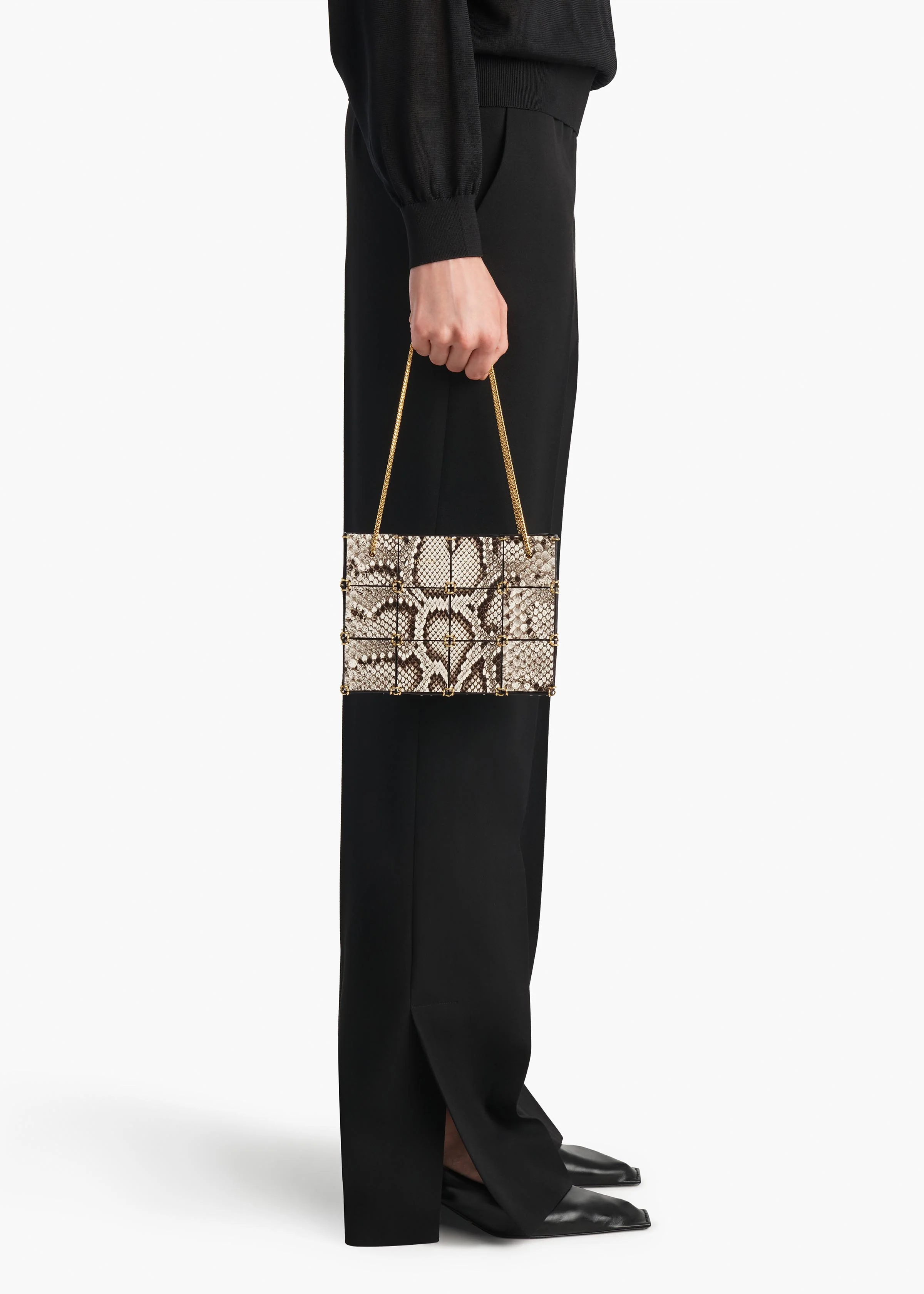 aokiboutique - Mini Emma Bag in Natural Python