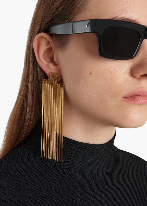 EMPIRE SNAKE CHAIN EARRINGS GOLD 10176 006 917 F