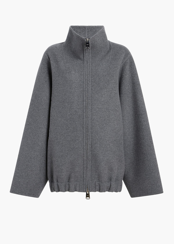 Garret Jacket in Grey Melange FLAT VIEW