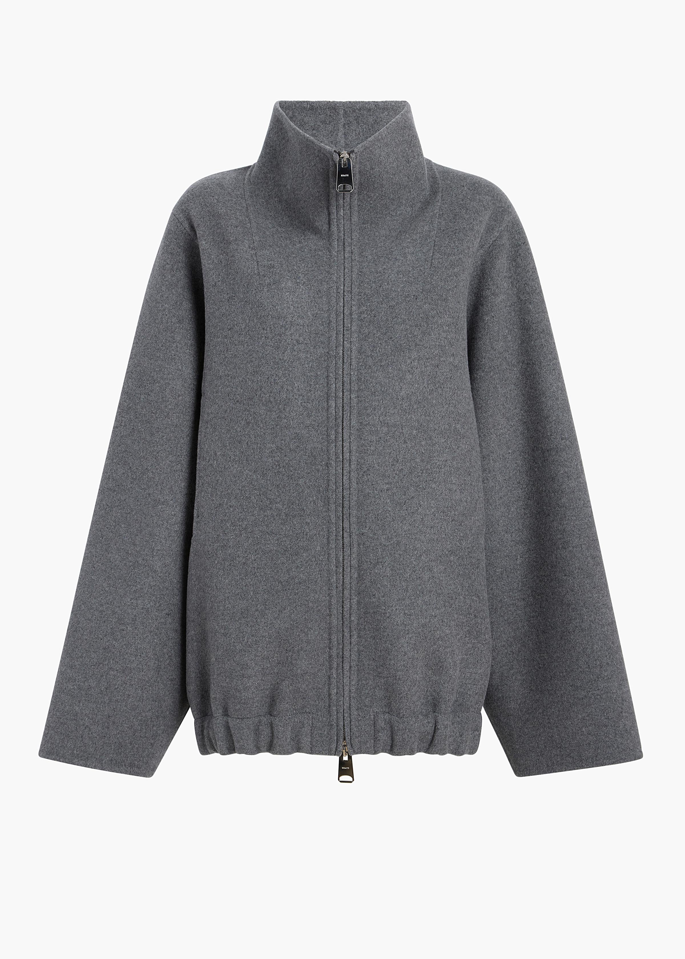 Garret Jacket in Grey Melange FLAT VIEW