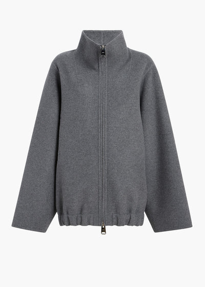 Garret Jacket in Grey Melange FLAT VIEW
