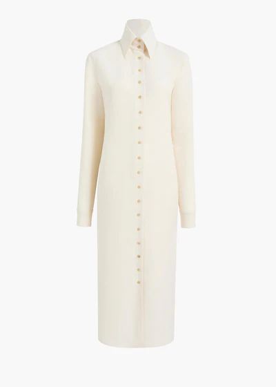 IVANNA DRESS CREAM LINEN 5643232 103 GHOST