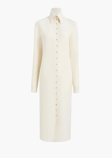 IVANNA DRESS CREAM LINEN 5643232 103 GHOST