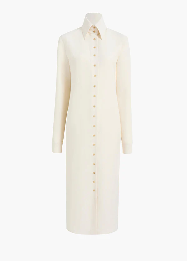 IVANNA DRESS CREAM LINEN 5643232 103 GHOST