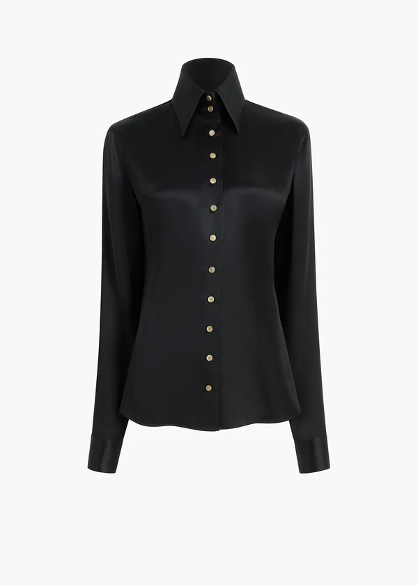 IVY TOP BLACK SATIN 24824120 200 GHOST